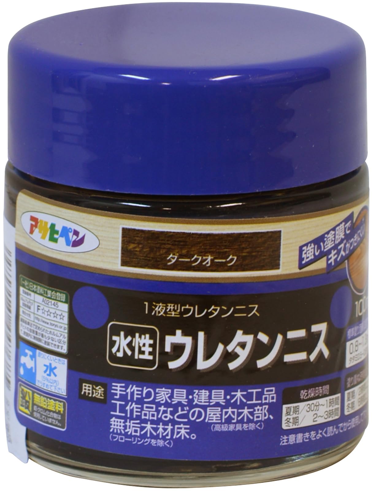 アサヒペン 水性ウレタンニス 100ml ダークオーク の商品画像