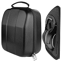 Geekria Shield Case for Large-Sized Over-Ear Headphones, Replacement Protective Hard Shell Travel Carrying Bag with Cable Sto