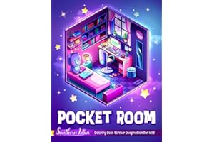 Pocket Room Coloring Book: Tiny Illustrations Of Miniature And Cozy Rooms, Art Lovers Gifts For Adults Teens Girls, Mini Home