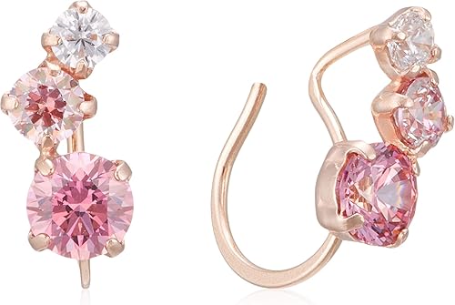 Amazon ブルーム Bloom キュービックジルコニア K10 ピンクゴールド イヤリング Baclb イヤリング 通販