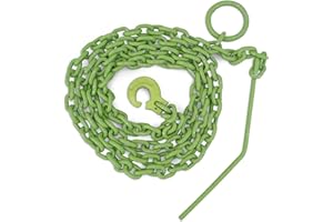 Timber Tuff 15 Foot Choker Chain w/Probe Stake for ATVs, UTVs, & Lawn Tractors