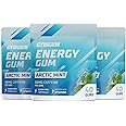 GYMGUM Energy Caffeine Gum | 50mg Caffeine | Energy & Focus Supplement | Caffeinated Gum Boosted With L-Theanine + Taurine | 0 Calories & Sugar Free (3 Pack (120 Count), Arctic Mint)