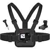 TesRock Chest Mount Harness Chest Strap Compatible with GoPro DJI Osmo AKASO Action Cameras, Comfortable and Stable Chesty fo