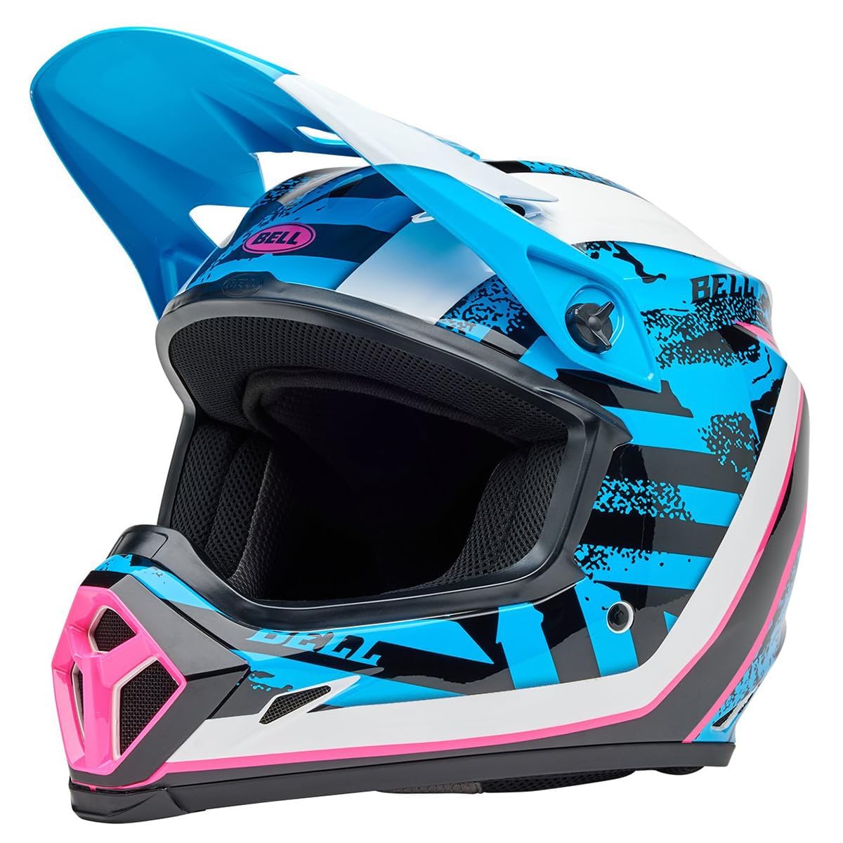 Bell MX-9 MIPS Dirt Helmet (Gloss Breakdance Blue/Pink - Large) Image