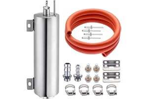 EVIL ENERGY Coolant Overflow Tank, Radiator Overflow Tank (Stainless Steel, 3“ × 10”)