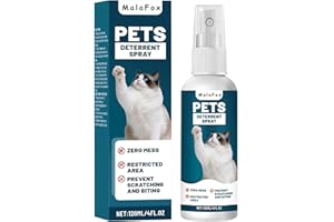O Cat Deterrent Spray for Indoor & Outdoor Use – Natural No-Alcohol Cat Repellent to Prevent Scratching on Furniture, Sofas, 