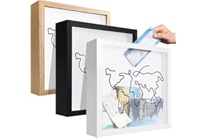 MGLIFEUL Travel Shadow Photo Keepsake Memory Box Ticket Keepsake Honeymoon Fund Box with Slot Frame Adventure Best Gift for Keepsake International Traveler Women Men People Who Travel Hiker Unique