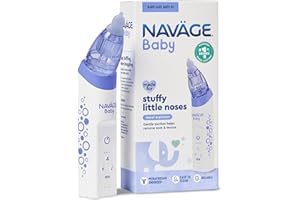 Navage Baby Nasal Aspirator - Gentle, Pediatrician Endorsed Nasal Aspirator for Baby Congestion & Stuffy Noses - Baby Nose Sucker w/ Lights, Lullabies & BPA Free Silicone Tips