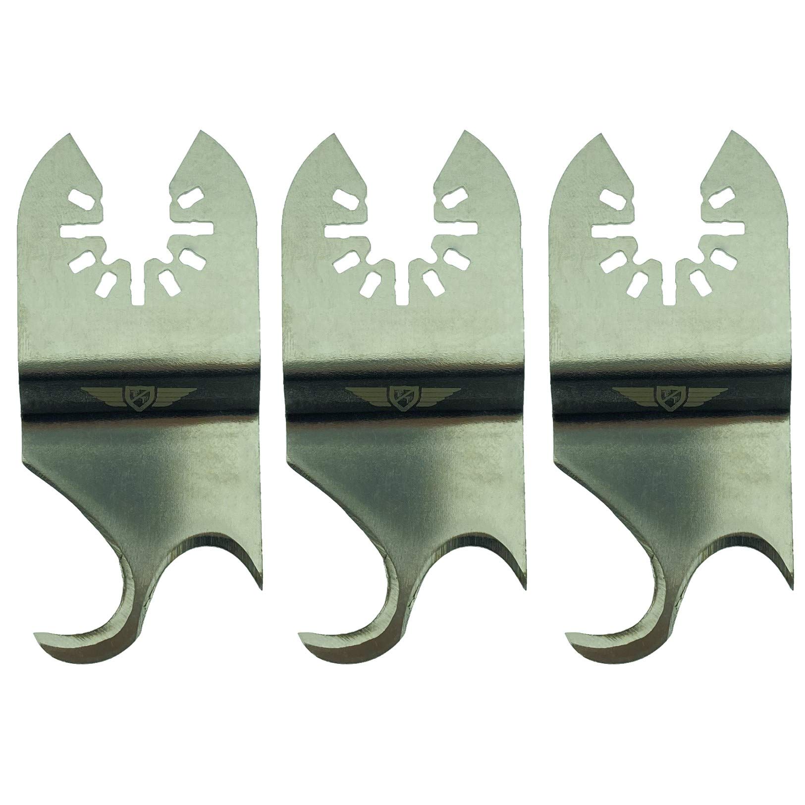 3 x TopsTools FA35SCCA_3 Carpet Lino Felt Cutting Blades Compatible with Dewalt Stanley Black and Decker Bosch Fein (Non-StarLock) Makita Milwaukee Einhell Parkside Ryobi Worx Workzone Multitool
