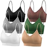PAXCOO Bras for Women Pack of 6, Bralettes for Women Padded, Sports Bras for Women