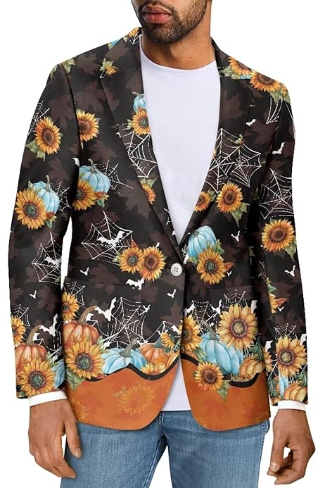 thumbnail image 2 of Blazer For Men TOADDITDO Men Blazers Lightweight Suit Jacket Open Front Long Sleeves Mens Blazer 2 of 14