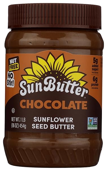 SUNBUTTER CHOCOLATE SUNFLOWER SEED BUTTER, 16 OZ NUT-FREE...