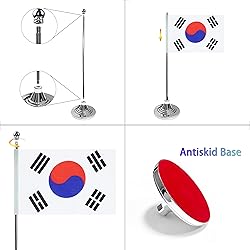 WXTWK 2 Pack Korea Flag Korean Desk Flag Small Mini