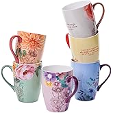 BTaT- Christian Coffee Cups, Set of 6, 12oz, Bible Verse Mugs, Christian Mugs, Scripture Coffee Cups