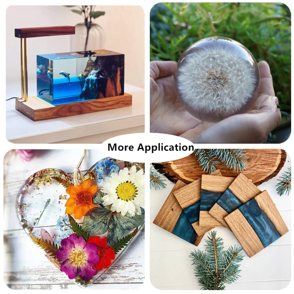 Deep Pour Epoxy Resin,Wealike Epoxy Resin Kit,48oz Crystal Clear Casting Resin for River Tables,Molds,Wood,Self Leveling with Gloss,Low Viscosity,Long Working Time 2''Deep Pour (2:1 Ration)