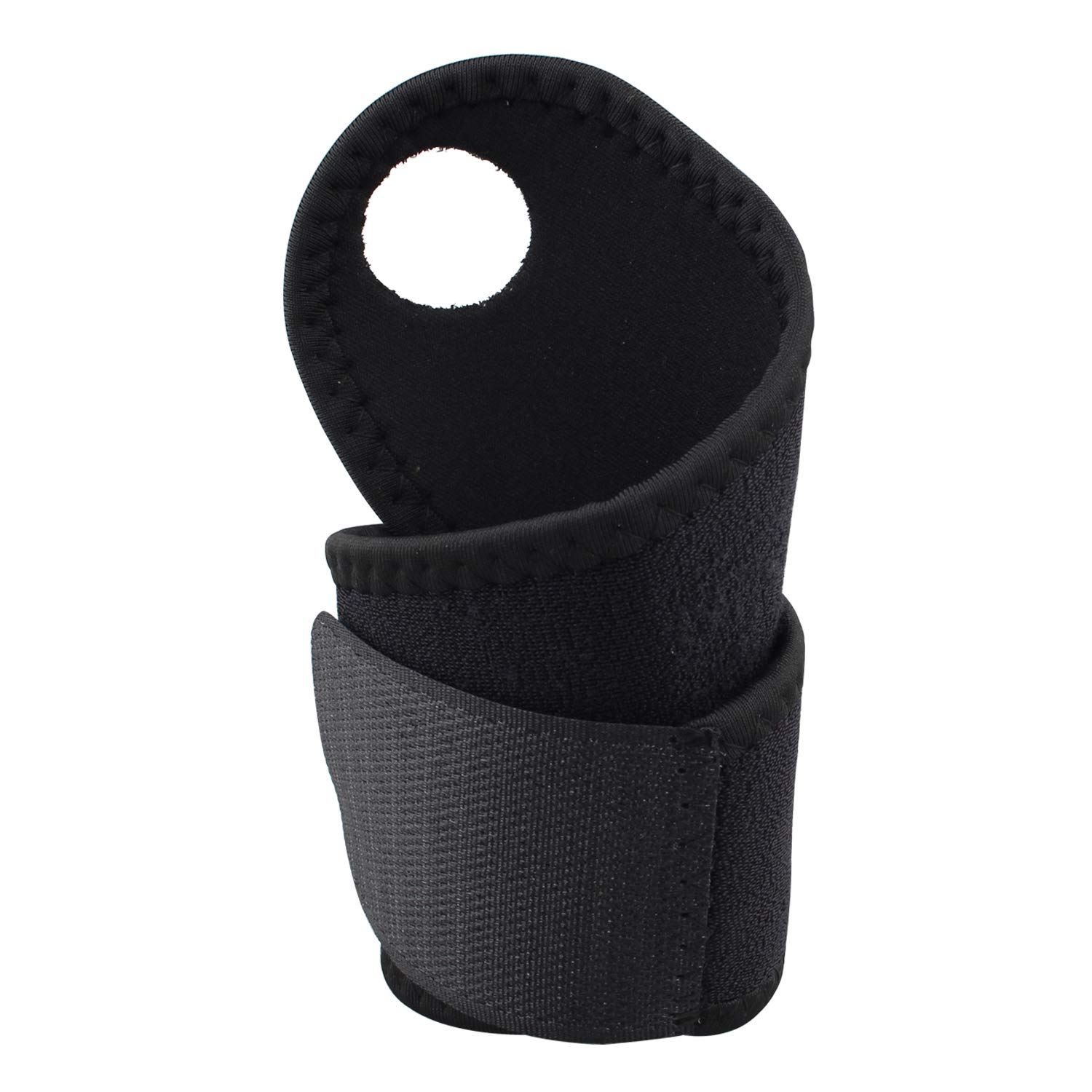 Futheda Adjustable Compression Strap Wrist Support Breathable Elastic Wrist Braces Provide Hand Support Protection for Sports Fitness Weightlifting Bench Press Fits Left or Right Hand - Black