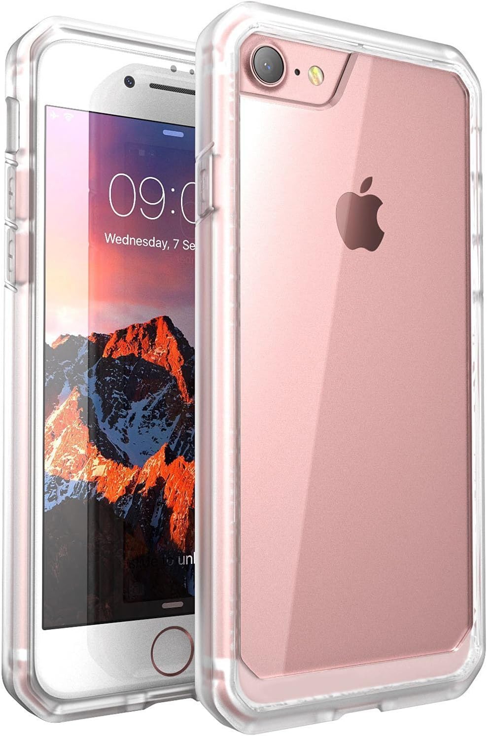 iPhone 8 Plus Case,iPhone 7 Plus Case, ALPHABETT Scratch Resistant Drop Protective SUPER THIN Case for Apple iPhone 7 Plus/iPhone 8 Plus(White/Frost)