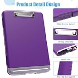 Hongri Clipboard with Storage Pen Holder Folder 8.5 x 11 Purple view 2