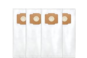 4 Pack Non-Woven HEPA Cloth Central Vacuum Replacement Bags - Compatible with Beam, Electrolux, Eureka, Kenmore, Broan, Maste