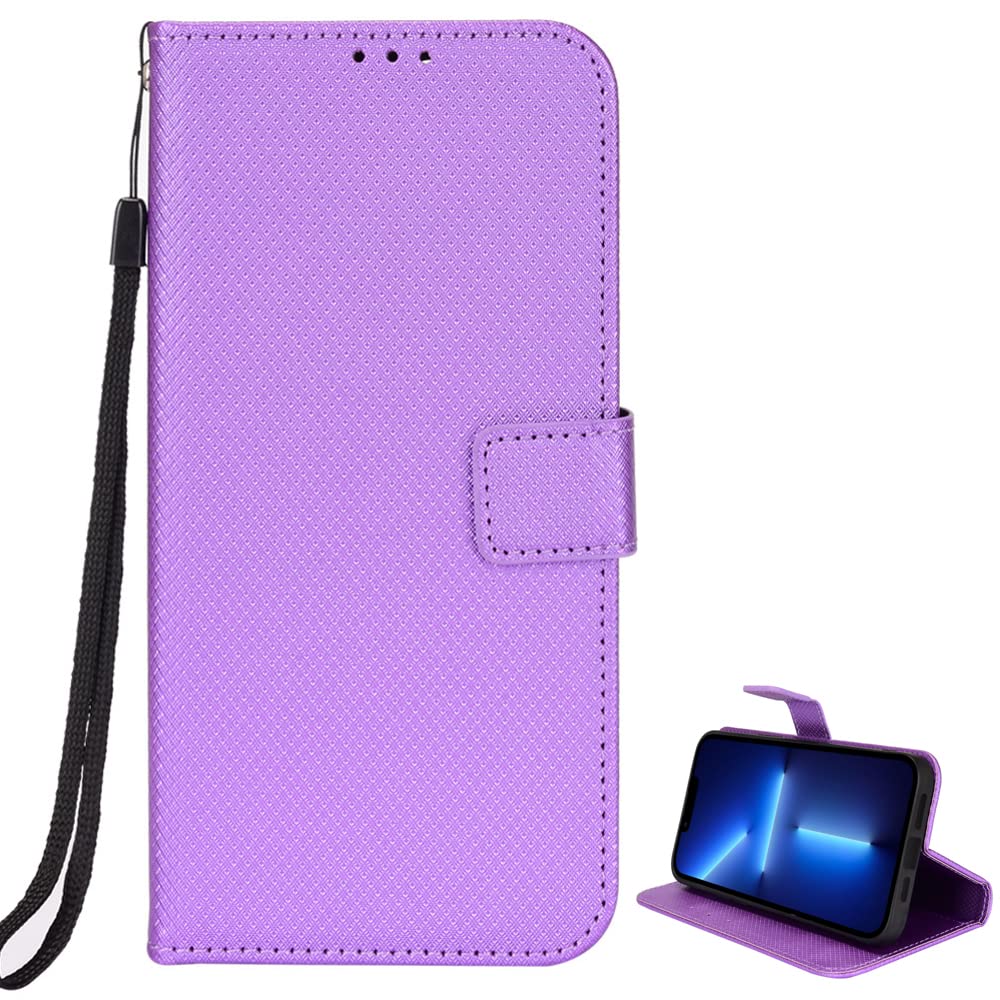 EasyShow Cover for Nokia HMD Pulse Pro Wallet Case, Nokia HMD Pulse Pro Diamond pattern wallet phone case, with Kickstand and Card slot Leather Case for Nokia HMD Pulse Pro (Purple)