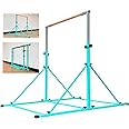 MARFULA Gymnastic Bar for Kid and Teenage Ages 3-25, 5 FT / 6 FT Base Length, 5 FT / 6 FT Height, Gymnastic Kip Bar Horizontal Bar for Gymnast, Gymnastic Training Equipment for Home and Club Use