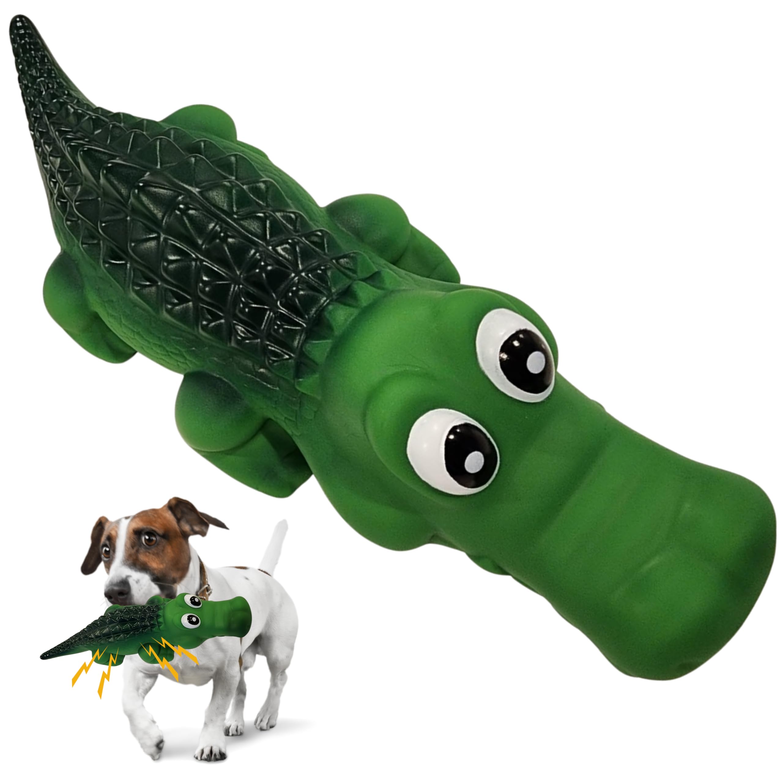 Photo 1 of Tough Dog Toys for Aggressive Chewers Alligator, Dog Chew Toys for Aggressive Chewers, Durable and Indestructible Dog Toys to Keep Them Busy, Squeaky Chew Toys Suitable | Squeaky Dog Toys for All Dogs
