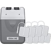 iStim A6 Analog Rechargeable Dual Channel TENS Unit/TENS Device/TENS Machine - for Pain Relief/Pain Control and Management - 3 Modes and Easy to Use (Including Electrode Pads)