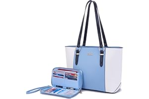YZAOLL Purses for Women Faux Leather Medium Large Tote Satchel Shoulder Purse Handbag Wallet set