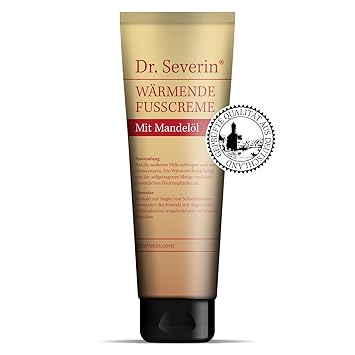 Balsam für Füße: Dr. Severin® Wärmende Fußcreme bei kalten Füßen - sofort wärmend, mit Mandel + Vitamin E. Made in Germany. 1