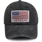 Tallngtha The Veteran Hat for Men Women, Funny Adjustable Cotton Embroidered Military Baseball Cap