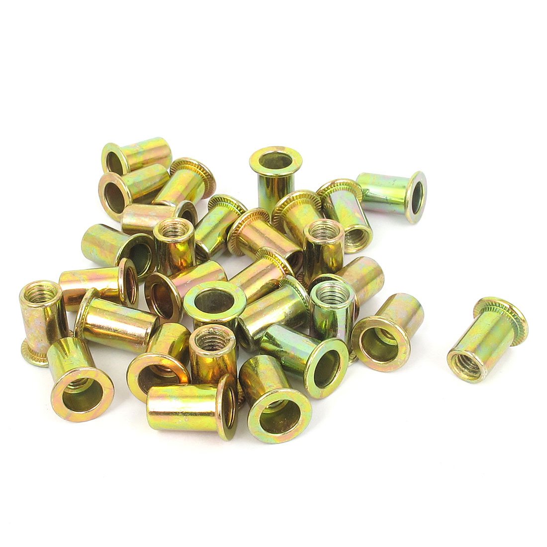 uxcell M6x15mm Countersunk Head Threaded Inserts Rivet Nuts Nutserts 30