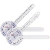 Ever Ready First Aid Plastic 12&rdquo; Goniometer 360 Degree ISOM &ndash; 2 Pack