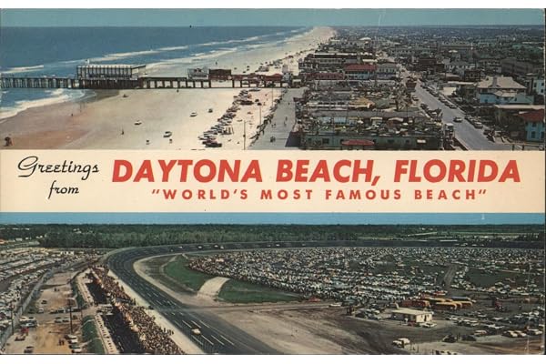 Daytona Beach and International Speedway Florida Original Vintage Postcard