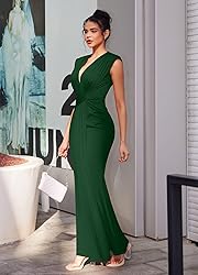 Memoriesea Women's Elegant Sleeveless Deep V Neck