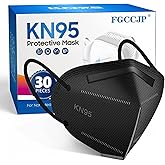 KN95 Face Mask 30pcs Disposable Face Masks Individual Packed Safety 5 Layers Breathable Cup Dust Masks Filtration>95%