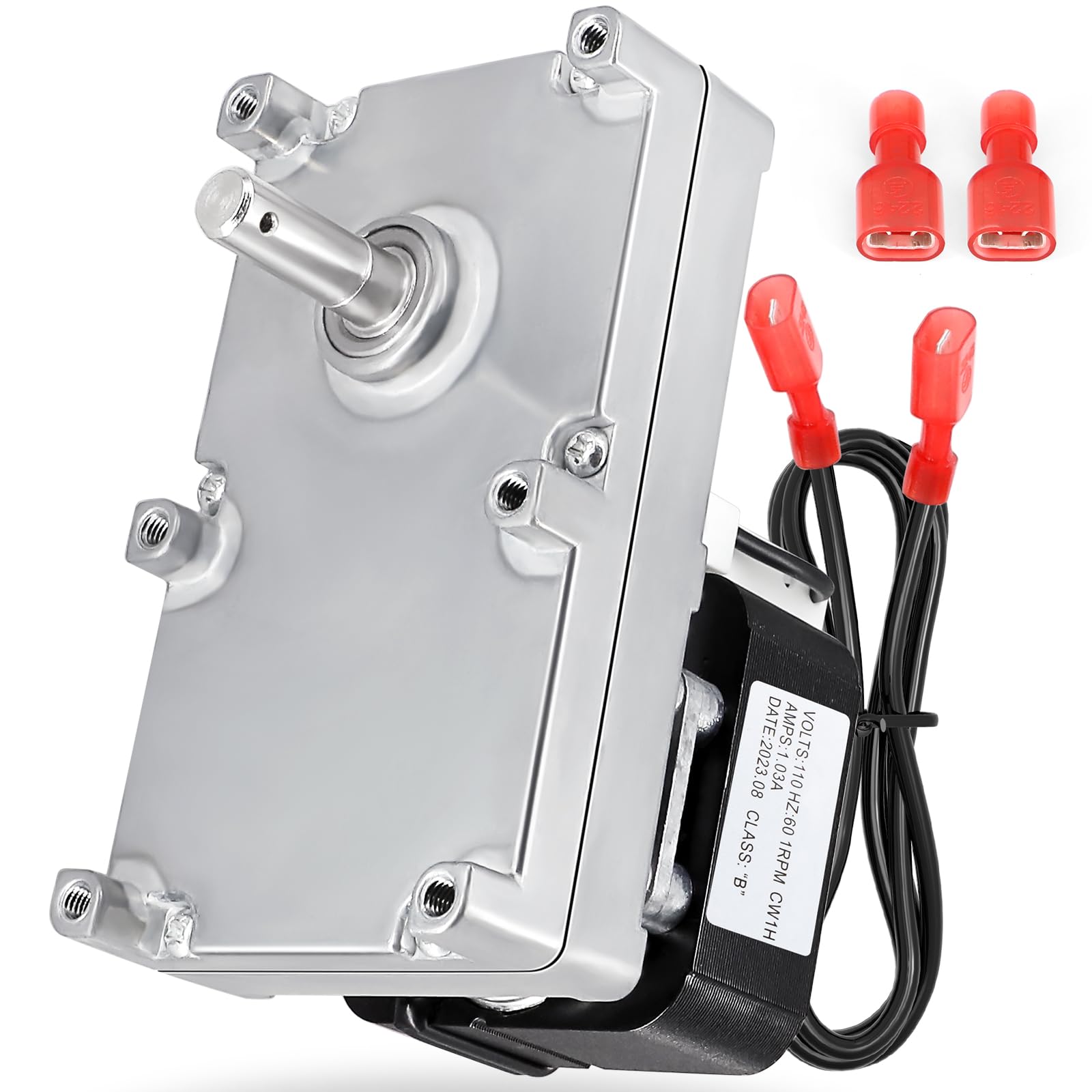 Photo 1 of Hiorucet 80606 Auger Feed Motor for US Stove 5660, Bay Front 5660, 5660E, USSC 5660, 5560, APS5660, for Ashley AP5660 AP5660L AP5660PE Pellet Stoves, 1 RPM CLOCKWISE with Hole, Replace 80606 / PH-CW1H