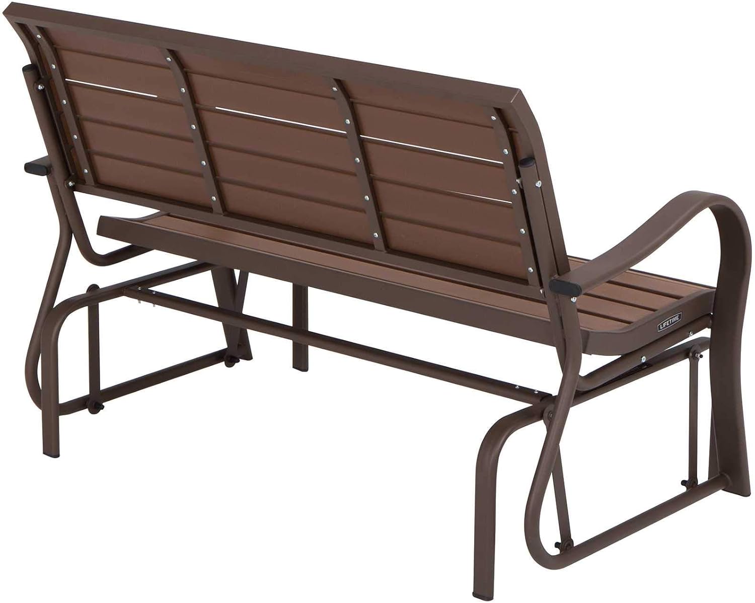 LIFETIME 60290 Wood Alternative Glider Bench, Mocha Brown : Garden & Outdoor