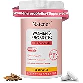 LLVYUO Natener 60 Feminine Vaginal Probiotics & Moisture Capsule - 100 Billion CFUs Women's probiotic + Slippery Elm + Maca Root Support for PH Balance, Vaginal Dryness, Immune & Mood