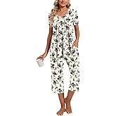 TAOHUADAO Women's Casual Pajama Sets, Lounge Sleepwear Summer Ladies Pjs Sets with Pockets