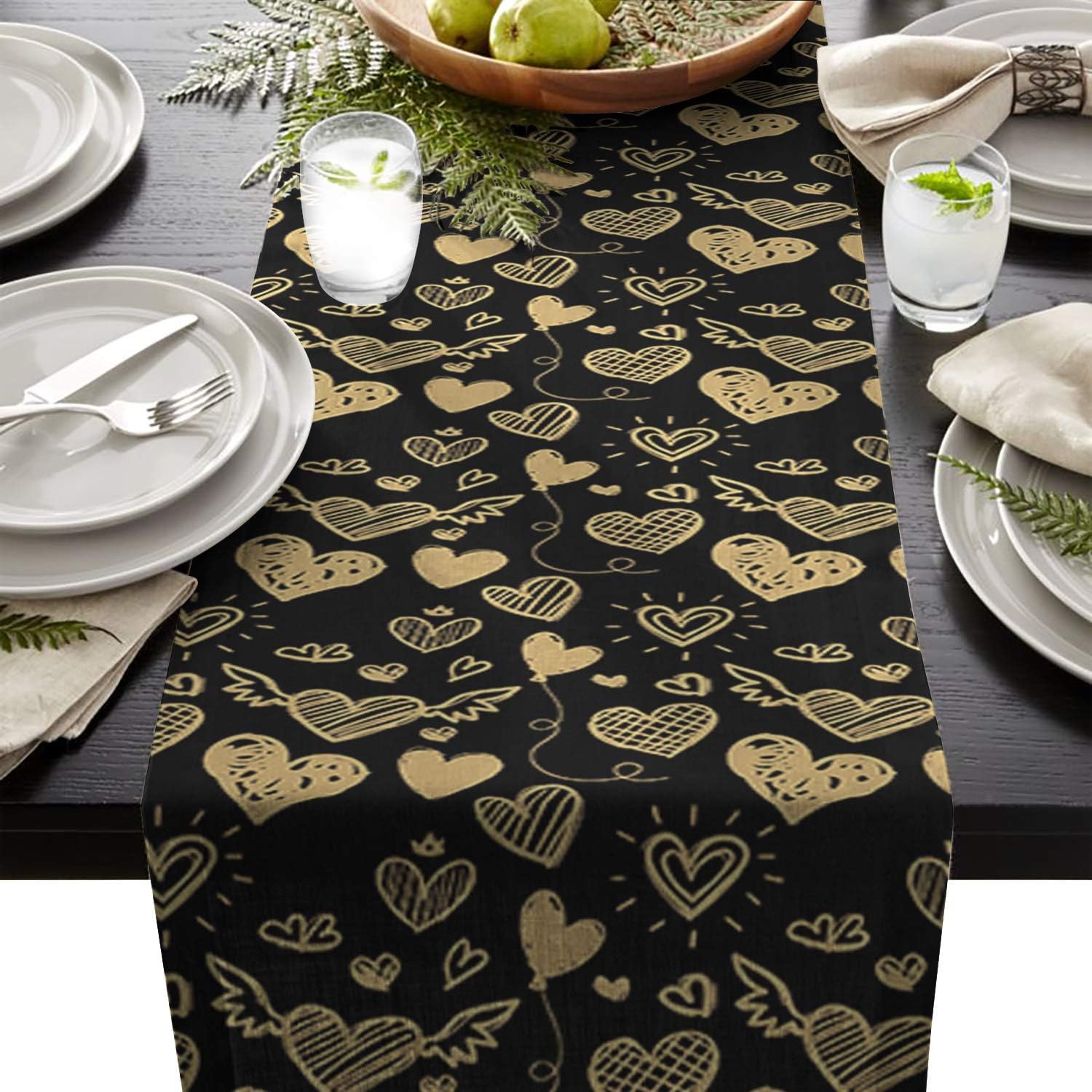 Best valentine table runner 72 inch