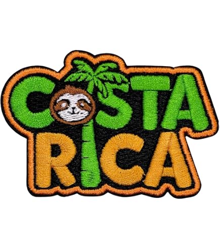 Patch Brodé Drapeau Costa Rica - Thermocollant Ou à Coudre - 8,8x6,2 Cm - Pour Vêtements Et Accessoires