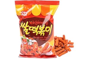 COELO Spicy Rice Tteokbboki Snack 5.6oz (160g) Korean Street Food Sweet & Spicy Sauce Taste K-food Crunch Crispy Snacking Old School Snack Rice Cake Camping Office Holiday Party Size 쌀떡볶이 과자