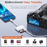 Loydia USB C to SD Card Reader 3 in 1 USB C Memory Card Adapter view 3