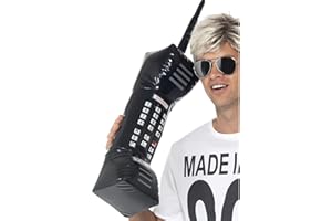Smiffys Inflatable Retro Mobile Phone, Black, One Size