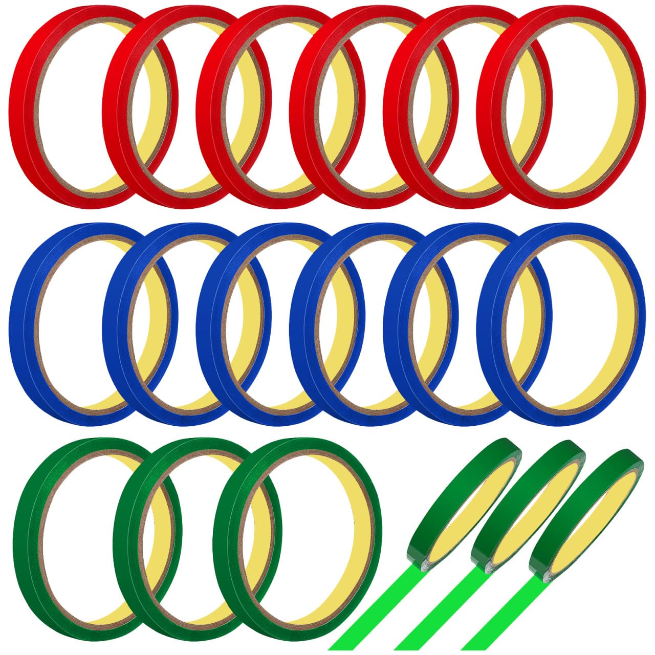 Kichvoe Bag Sealer Tape 18 Rolls 0.47 Inch Wide for Supermarket Stainless Steel Bag Sealing Machines Strong Adhesive Poly Sealing Tape Multipurpose Packaging