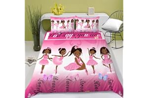 sibaishe African American Black Girl Queen Bedding Set,Black Girl Magic Duvet Cover,3D Print Microfiber Comforter Cover Set,Birthday Gift for Black Women Girls (1Duvet Cover +2 Pillowcases)