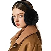 Lainlight Women Winter Ear Muffs Foldable Ear Warmers Ultra Soft Fluffy Faux Fur Earmuffs for Travel Skiing Outdoor