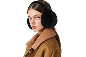 Lainlight Women Winter Ear Muffs Foldable Ear Warmers Ultra Soft Fluffy Faux Fur Earmuffs for Travel Skiing Outdoor