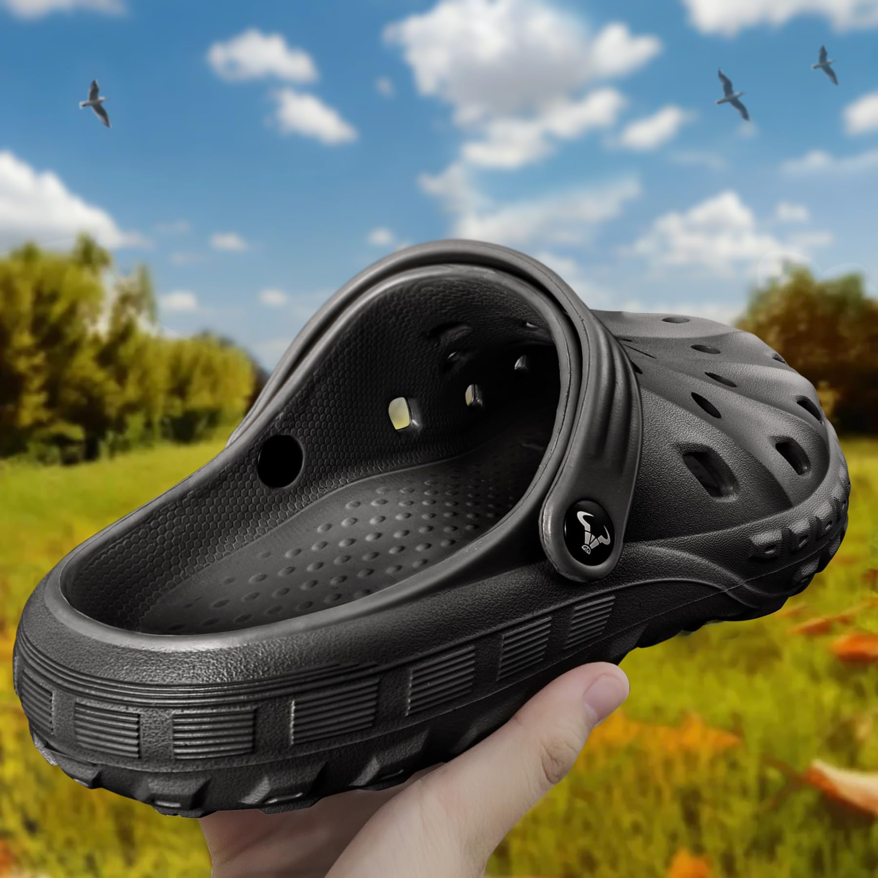 BULLIANT Men Clogs,Comfortable Mules Sandals for Men Women Cushioned Footbed Arch Support-EVA Ligthweight