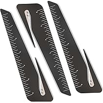 Uncommon Desks Office Letter Opener - Single-Pack, Stainless Steel Blade, Ergonomic Grip Handle (Black, 1 Pieces